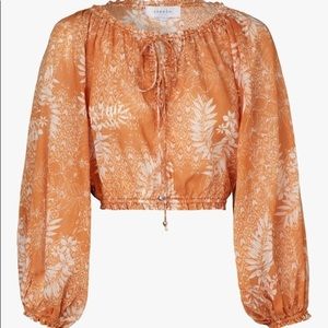 Steele Cropped Harmony Blouse Orange